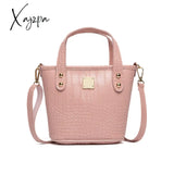 Xajzpa - Crocodile Pattern Bucket Bag Trendy Handbag Zipper Crossbody Women Bags