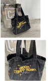 Xajzpa - Crossbody Bags For Women Casual Denim Embroidery Female Shoulder Bag Pack Travel Zipper