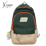 Xajzpa - Cute Backpack For Girls School Teens Casual Color Contrast Nylon Large Capacity Schoolbag