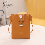 Xajzpa - Cute Cat Decor Crossbody Bag Fashion Shouder Phone Purse Brown / M Women Bags