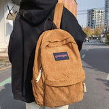 Xajzpa - Cute Corduroy Fashion Woman Backpack Schoolbag For Teenage Girls Men Harajuku Female