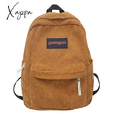 Xajzpa - Cute Corduroy Fashion Woman Backpack Schoolbag For Teenage Girls Men Harajuku Female