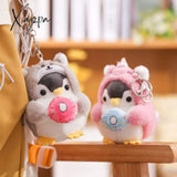 Xajzpa - Cute Penguin Doll Keys Keychain Girls Cartoon Car Keyring Kawaii Women Bag Accessories