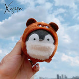 Xajzpa - Cute Penguin Doll Keys Keychain Girls Cartoon Car Keyring Kawaii Women Bag Accessories
