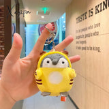 Xajzpa - Cute Penguin Doll Keys Keychain Girls Cartoon Car Keyring Kawaii Women Bag Accessories