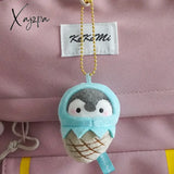 Xajzpa - Cute Penguin Doll Keys Keychain Girls Cartoon Car Keyring Kawaii Women Bag Accessories