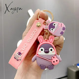 Xajzpa - Cute Penguin Doll Keys Keychain Girls Cartoon Car Keyring Kawaii Women Bag Accessories