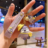 Xajzpa - Cute Penguin Doll Keys Keychain Girls Cartoon Car Keyring Kawaii Women Bag Accessories
