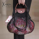 Xajzpa - Designer Brand Hollow Out Netted Women Handbag Luxury Cotton Line Woven Shoulder Bag