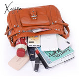 Xajzpa - Designer Handbag Women Shoulder Bag Pu Leather Crossbody Messenger High Quality Tote For