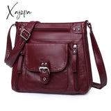 Xajzpa - Designer Handbag Women Shoulder Bag Pu Leather Crossbody Messenger High Quality Tote For