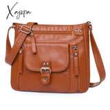 Xajzpa - Designer Handbag Women Shoulder Bag Pu Leather Crossbody Messenger High Quality Tote For