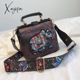 Xajzpa - Designer Luxury Brand Handbags Crossbody Bags Elephant Embroidered For Women Leather