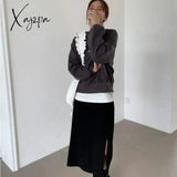 Xajzpa - Designer Pleated Womens Shoulder Bag Korean Style Solid Color Large Capacity Fashion Purse