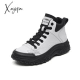 Xajzpa - Designer Running Shoes For Women Authentic Leather Platform Sneakers Femme Flats Tennis