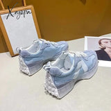 Xajzpa - Designer Sneakers Women Platform Shoes Fashion Zapatillas Mujer Basket Femme Ladies Trainers Casual Chunky Sneakers Woman