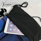 Xajzpa - Drawstring Backpack Women Fashion Reflective Stripe Travel Nylon School Bags Luxury