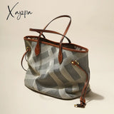 Xajzpa - Elegant Ladies Durable Canvas Beach Tote Bag Shopper Big Handbags And Purses For Female