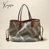 Xajzpa - Elegant Ladies Durable Canvas Beach Tote Bag Shopper Big Handbags And Purses For Female