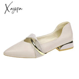 Xajzpa - Elegant Low Heel Women Mules Summer Sexy Pointed-Toe Ladies Slippers Slip On Leisure