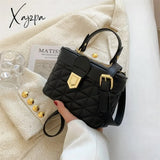 Xajzpa - Embroidery Tote Bucket Bag New High-Quality Pu Leather Women’s Designer Handbag Luxury