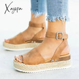Xajzpa - Espadrille Platform Sandals Auburn / 35