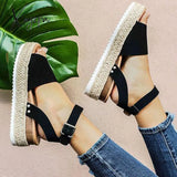 Xajzpa - Espadrille Platform Sandals Black / 35