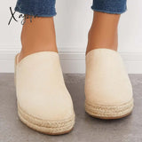 Xajzpa - Espadrilles Mule Wedges Platform Slip On Backless Sandals