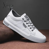 Xajzpa - Fall Men Sneakers Casual Tennis Shoes Lightweight Breathable Spring Flat Male White