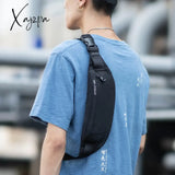 Xajzpa - Fanny Pack Black Waterproof Money Belt Bag Men Purse Teenager’s Travel Wallet Male Waist