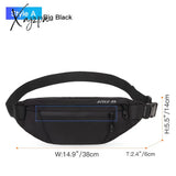 Xajzpa - Fanny Pack Black Waterproof Money Belt Bag Men Purse Teenager’s Travel Wallet Male Waist