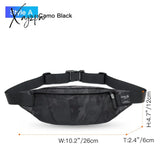 Xajzpa - Fanny Pack Black Waterproof Money Belt Bag Men Purse Teenager’s Travel Wallet Male Waist