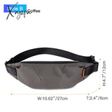 Xajzpa - Fanny Pack Black Waterproof Money Belt Bag Men Purse Teenager’s Travel Wallet Male Waist