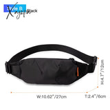 Xajzpa - Fanny Pack Black Waterproof Money Belt Bag Men Purse Teenager’s Travel Wallet Male Waist