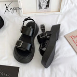 Xajzpa - Fashion 2023 Platform Sandals Women Summer Shoes Buckle Slides Casual Women’s Sports