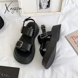 Xajzpa - Fashion 2023 Platform Sandals Women Summer Shoes Buckle Slides Casual Women’s Sports