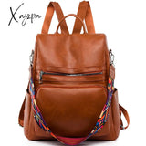 Xajzpa - Fashion Anti-Theft Women Backpacks Famous Brand High Quality Leather Female Backpack