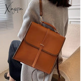 Xajzpa - Fashion Backpack High Quality Leather New Designer Backpacks For Teenage Girls Female