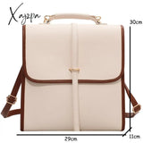 Xajzpa - Fashion Backpack High Quality Leather New Designer Backpacks For Teenage Girls Female