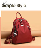 Xajzpa - Fashion Backpack Waterproof For Women Quality School Bags Female Solid Color Travel Small