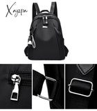 Xajzpa - Fashion Backpack Waterproof For Women Quality School Bags Female Solid Color Travel Small