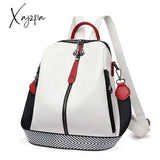 Xajzpa - Fashion Backpack Women Soft Leather Female White High Quality Travel Back Pack School