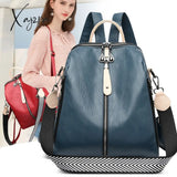 Xajzpa - Fashion Backpack Women Soft Leather Female White High Quality Travel Back Pack School