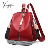 Xajzpa - Fashion Backpack Women Soft Leather Female White High Quality Travel Back Pack School