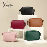 Xajzpa - Fashion Beige Leather Bag Small Shoulder For Women Mini Crossbody Female Mobile Phone