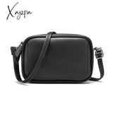 Xajzpa - Fashion Beige Leather Bag Small Shoulder For Women Mini Crossbody Female Mobile Phone