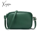 Xajzpa - Fashion Beige Leather Bag Small Shoulder For Women Mini Crossbody Female Mobile Phone