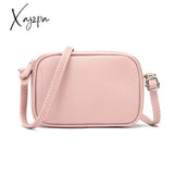 Xajzpa - Fashion Beige Leather Bag Small Shoulder For Women Mini Crossbody Female Mobile Phone