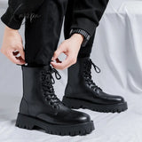 Xajzpa - Fashion Boots Microfiber Leather Shoes Big Size 38-48 Men Chelsea Slip-On Waterproof Ankle