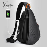 Xajzpa - Fashion Business Men’s Crossbody Bags High Quality Waterproof Nylon Chest Packs Casual